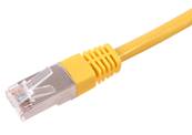 CORDON RJ45 CAT 6A 100 OHMS BLINDE SFTP JAUNE 15 METRES