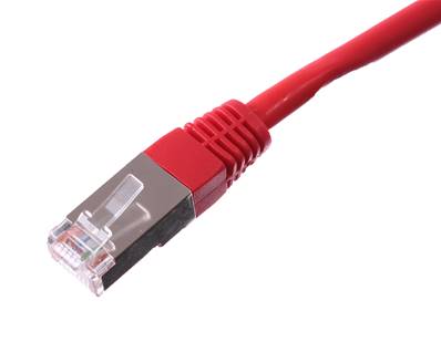 CORDON RJ45 CAT 6A 100 OHMS BLINDE SFTP ROUGE 5 METRES