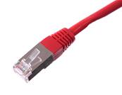 CORDON RJ45 CAT 6A BLINDE SFTP LSZH ROUGE 1 METRE