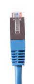 CORDON RJ45 CAT 6A 100 OHMS BLINDE SFTP BLEU 2 METRES