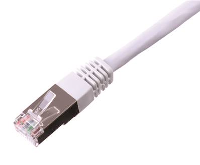 CORDON RJ45 CAT 6A BLINDE SFTP LSZH BLANC 30 METRES