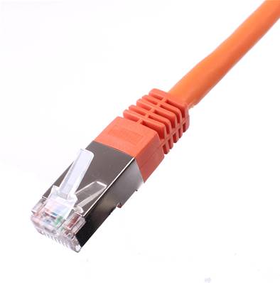 CORDON RJ45 CAT 6A BLINDE SFTP LSZH ORANGE 2 METRES