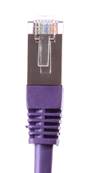 CORDON RJ45 CAT 6A BLINDE SFTP LSZH VIOLET 0.5 METRE