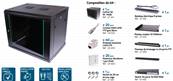 KIT COMPLET COFFRET RESEAU 19 POUCES 9U - SWITCH GIGABIT