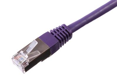 CORDON RJ45 CAT 6 100 Ohms BLINDE FTP VIOLET 20 METRES