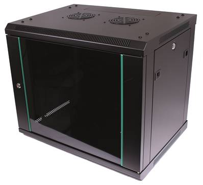 COFFRET CHASSIS FIXE PANNEAUX AMOVIBLES 12U P450 NOIR