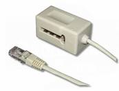 CORDON TELEPHONIQUE RJ45 / CONJONCTEUR PTT FEMELLE 0.10 METRE