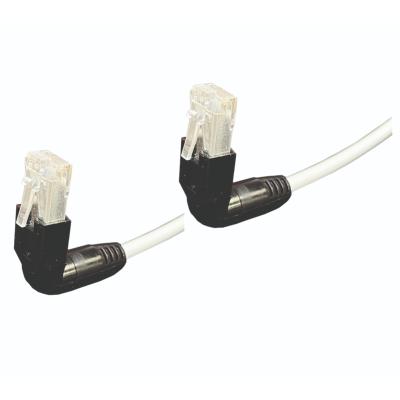 CORDON RJ45 CAT 6A SFTP COUDE HAUT - DROIT 1 METRE