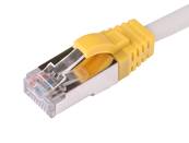 MANCHON RJ45 SURMOULE A LANGUETTE JAUNE SACHET DE 100