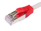 MANCHON RJ45 SURMOULE A LANGUETTE ROUGE SACHET DE 100