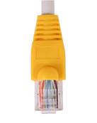 MANCHON RJ45 A BOSSE JAUNE SACHET DE 100