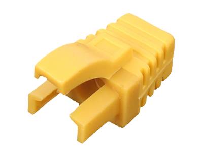 MANCHON RJ45 SURMOULE A LANGUETTE JAUNE SACHET DE 50