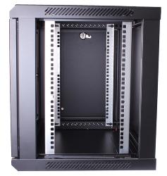 COFFRET CHASSIS FIXE PANNEAUX AMOVIBLES 6U P600 NOIR AVEC ROULETTES