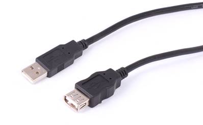 RALLONGE USB V2.0 TYPE A MALE->A FEMELLE 5M