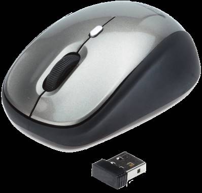 SOURIS OPTIQUE SANS FIL USB NANO 1600 DPI 3 BOUTONS + MOLETTE