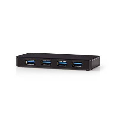 HUB 4 PORTS USB 3.0 NOIR AVEC ALIMENTATION ET CORDON