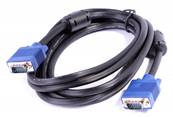 CORDON VGA HAUTE QUALITE HD15 MALE-MALE + FERRITE 5 METRES